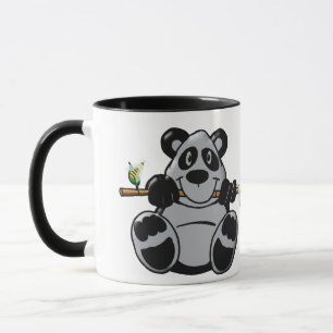 Niedlich Baby Panda Eating Bamboo Tasse