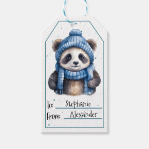 Niedlich Baby Panda Geschenkmarken Geschenkanhänger