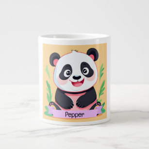 Niedlich Baby Panda Individuelle Name Jumbo-Tasse