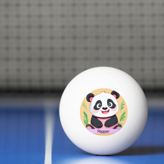 Niedlich Baby Panda Individuelle Name Tischtennisball (Netto)