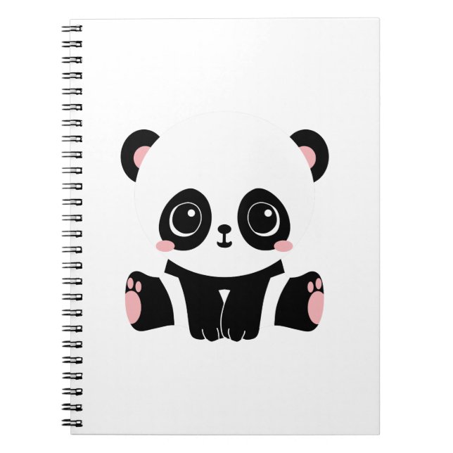 Niedlich Baby Panda Notizblock (Vorderseite)