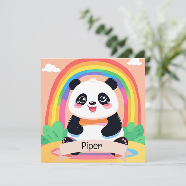 Niedlich Baby Panda Rainbow (Stehend Vorderseite)