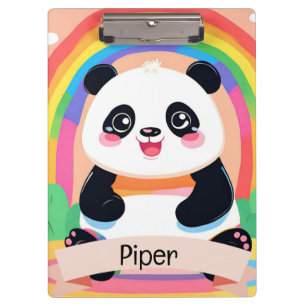 Niedlich Baby Panda Rainbow Klemmbrett