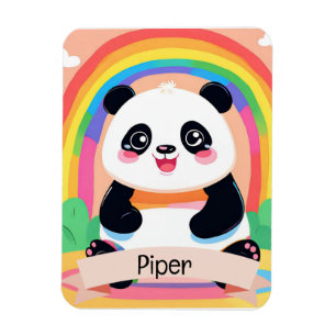 Niedlich Baby Panda Rainbow Magnet