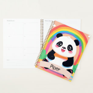 Niedlich Baby Panda Rainbow Planer