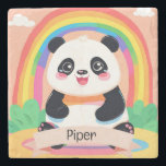 Niedlich Baby Panda Rainbow Steinuntersetzer<br><div class="desc">Ein liebenswertes Baby-Panda, eingebettet in einen pulsierenden Regenbogenbogen, schafft eine Szene, die Freude und Positivität ausstrahlt. Dieses bezaubernde Design feiert nicht nur die angeborene Süße der Babypandas, sondern verleiht auch einen strahlenden Farbtupfer, was es zu einer idealen Wahl macht, um Kinderzimmer, Spielräume oder jeden Raum zu erhellen, wo eine Touch...</div>