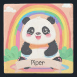 Niedlich Baby Panda Rainbow Steinuntersetzer<br><div class="desc">Ein liebenswertes Baby-Panda, eingebettet in einen pulsierenden Regenbogenbogen, schafft eine Szene, die Freude und Positivität ausstrahlt. Dieses bezaubernde Design feiert nicht nur die angeborene Süße der Babypandas, sondern verleiht auch einen strahlenden Farbtupfer, was es zu einer idealen Wahl macht, um Kinderzimmer, Spielräume oder jeden Raum zu erhellen, wo eine Touch...</div>