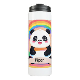 Niedlich Baby Panda Rainbow Thermosbecher