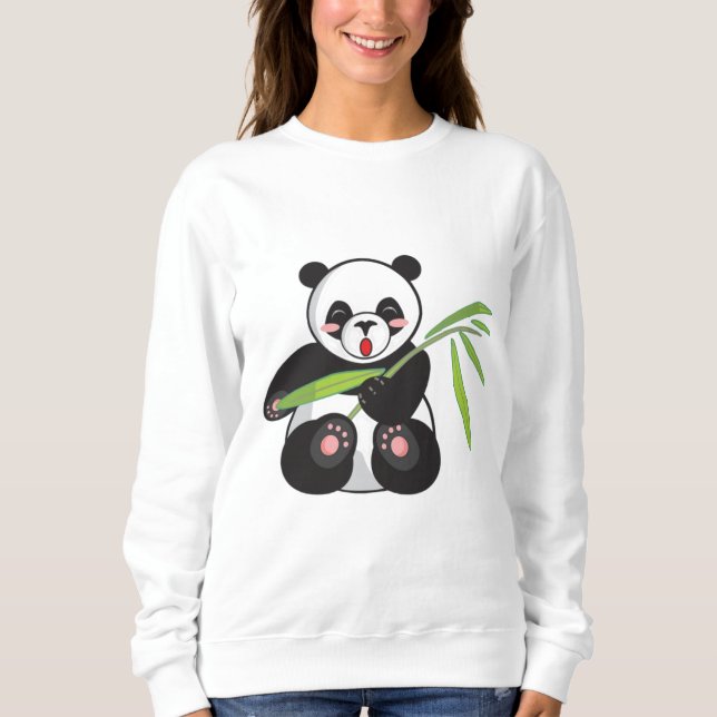 Niedlich Baby Panda Sweatshirt (Vorderseite)