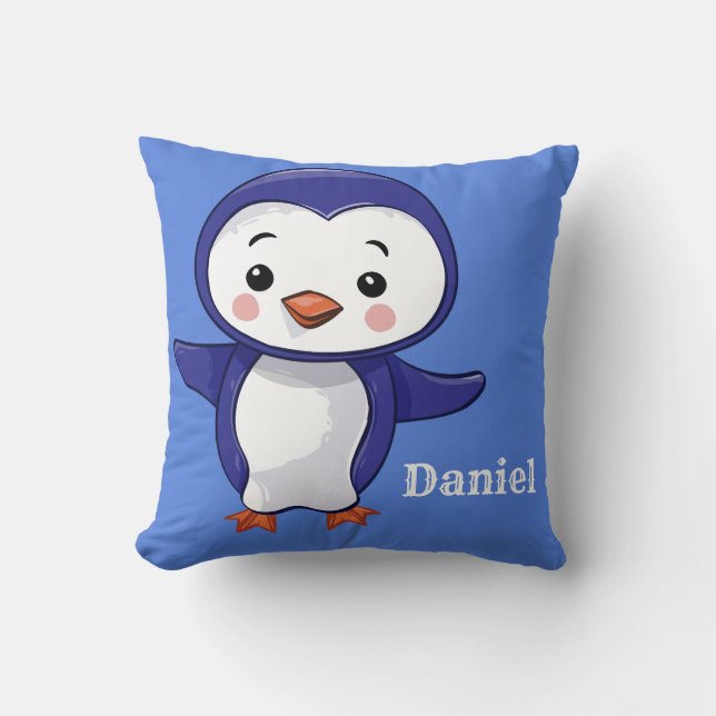 Niedlich Baby Penguin Kissen (Vorderseite)