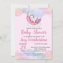 Niedlich Baby Penguin Pink Baby Dusche