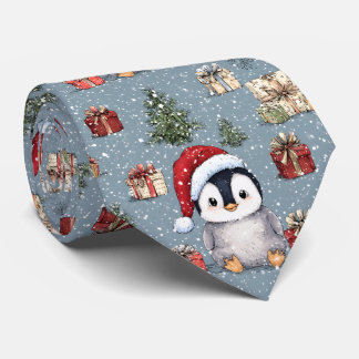 Niedlich Baby Penguin Weihnachten Krawatte