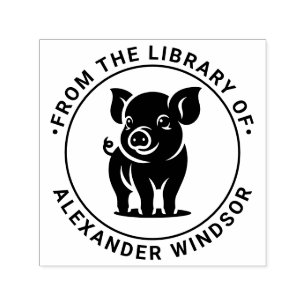 Niedlich Baby Ping Stehend #1 Round Library Book N Permastempel