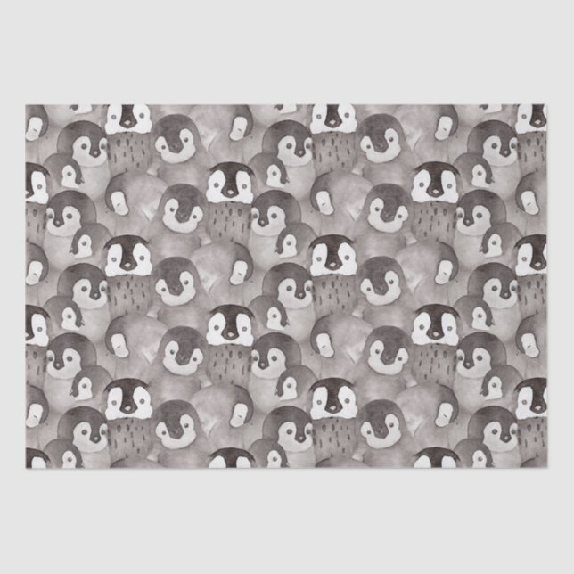 Niedlich Baby Pinguine Pattern  Seidenpapier (Vorderseite)