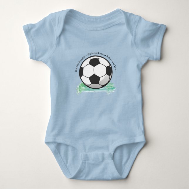 Niedlich Baby Ronaldo Football Strampler (Vorderseite)