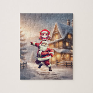 Niedlich Baby Santa Claus Tanz Weihnachtsabend Puzzle