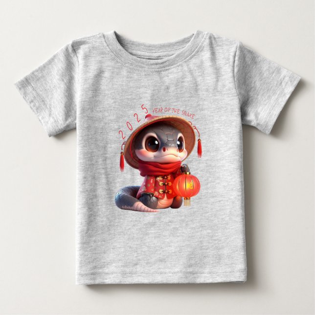 Niedlich Baby Schlange Chinesisch Neujahr 2025 Bab Baby T-shirt (Vorderseite)