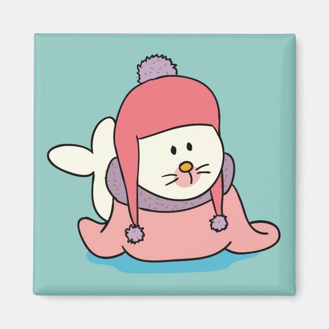 Niedlich Baby Siegel Cartoon Magnet (Vorne)