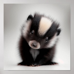 Niedlich Baby Skunk Portrait   Platz 1:1 Poster