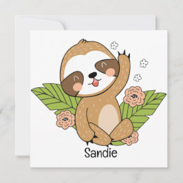 Niedlich Baby Sloth Individuelle Name