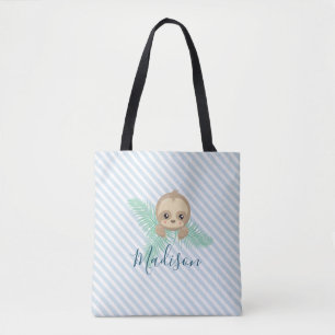 Niedlich Baby Sloth Monogram Tote Bag
