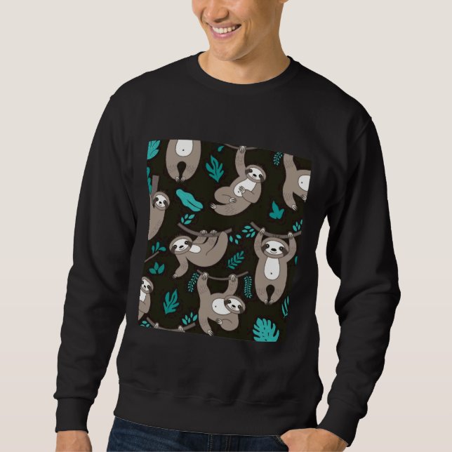 Niedlich Baby Sloth Sweatshirt (Vorderseite)