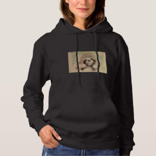 Niedlich Baby Sloth Watercolor Südamerika Wildlife Hoodie
