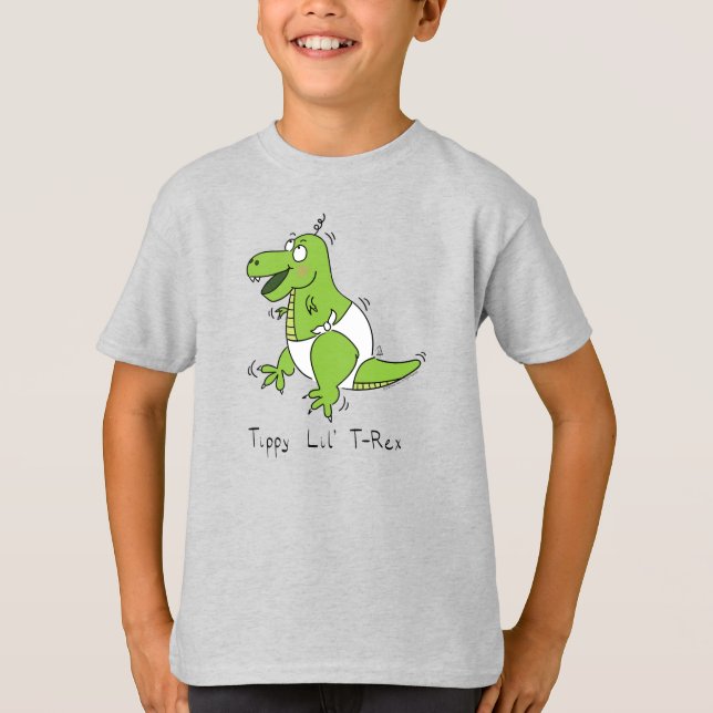 Niedlich Baby T-Rex Dinosaur Kinder T-Shirt (Vorderseite)