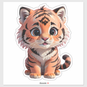 Niedlich Baby Tiger Aufkleber