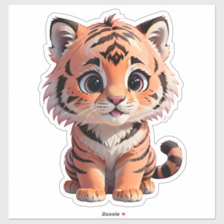 Niedlich Baby Tiger Aufkleber