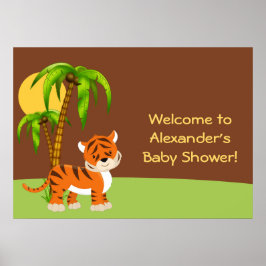 Niedlich Baby Tiger Baby Shooter Poster