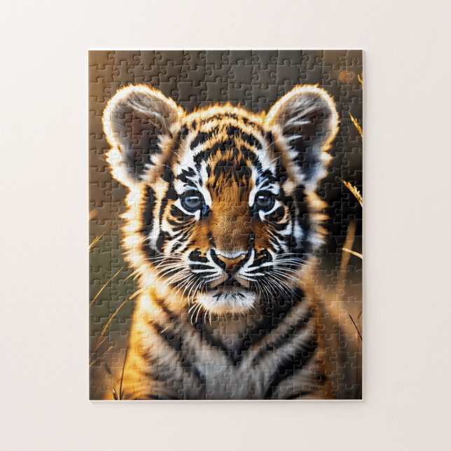Niedlich Baby Tiger Cub Puzzle (Vertikal)
