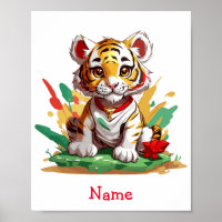 Niedlich Baby Tiger Individuelle Name