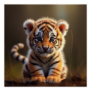 Niedlich Baby Tiger Poster