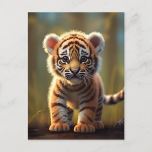 Niedlich Baby Tiger Postkarte