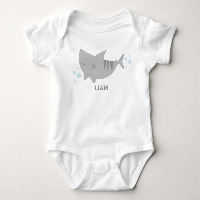 Niedlich Baby Tiger Shark Onsie T - Shirt (Vorderseite)