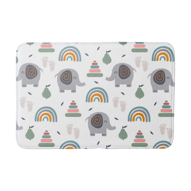 Niedlich Baby Toy Pattern Badematte (Vorderseite)