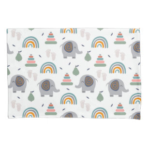 Niedlich Baby Toy Pattern Kissenbezug