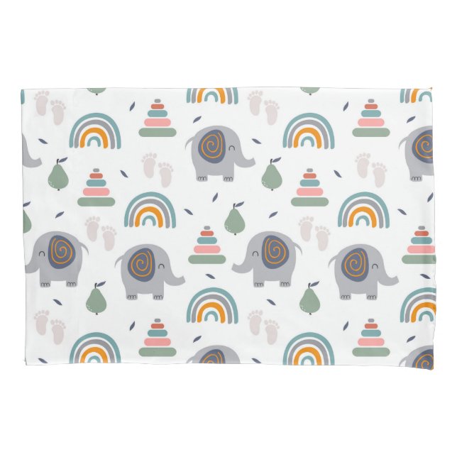 Niedlich Baby Toy Pattern Kissenbezug (Vorderseite)