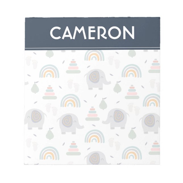 Niedlich Baby Toy Pattern Notizblock (Vorderseite)