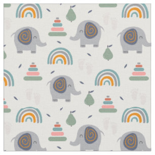 Niedlich Baby Toy Pattern Stoff