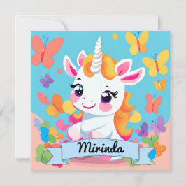 Niedlich Baby Unicorn Butterfly Individuelle Name