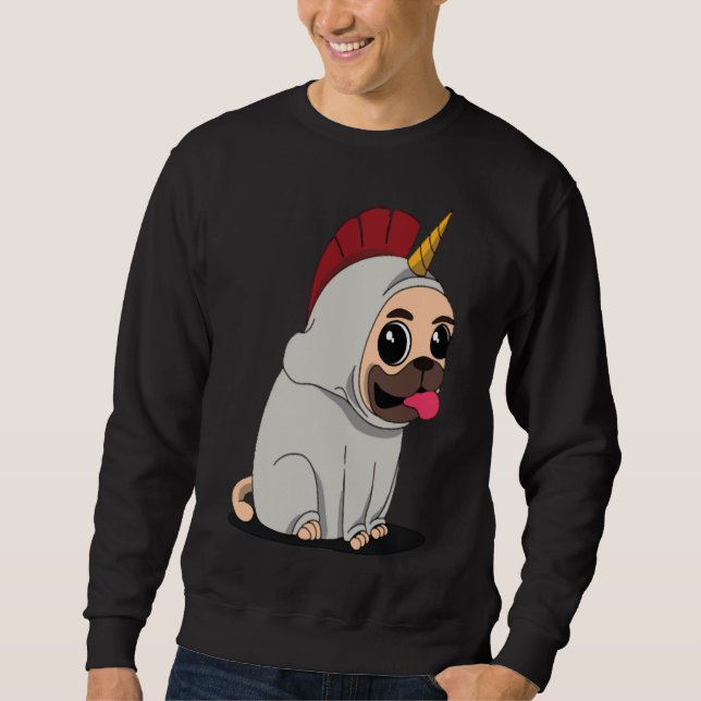 Niedlich Baby Unicorn Mops Hund Classic T - Shirt  (Vorderseite)