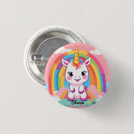 Niedlich Baby Unicorn Rainbow Button