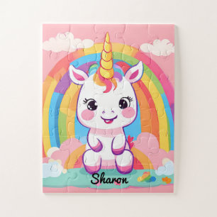 Niedlich Baby Unicorn Rainbow Puzzle