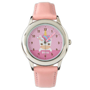 Niedlich Baby Unicorns Girls Kinder Personalisiert Armbanduhr