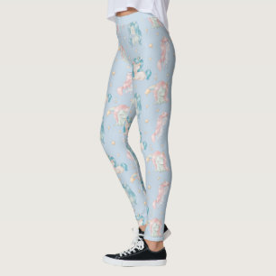 Niedlich Baby Unicorns Pink Blue Pastel Yoga Leggings