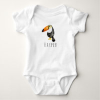 Niedlich Baby Unisex Watercolor Jungle Toucan und