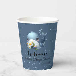 Niedlich Baby Whale Baby Shooting Paper Cup Pappbecher