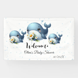 Niedlich Baby Whale Baby Showbanner Banner